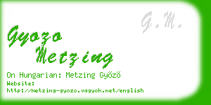 gyozo metzing business card