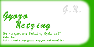 gyozo metzing business card